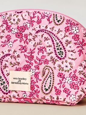 Bath & Body Works x Vera Bradley Pink Paisley Cosmetic Bag New